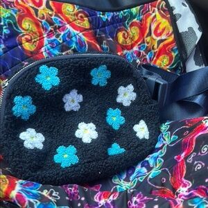 EARTHBOUND Black and Blue Floral Bag